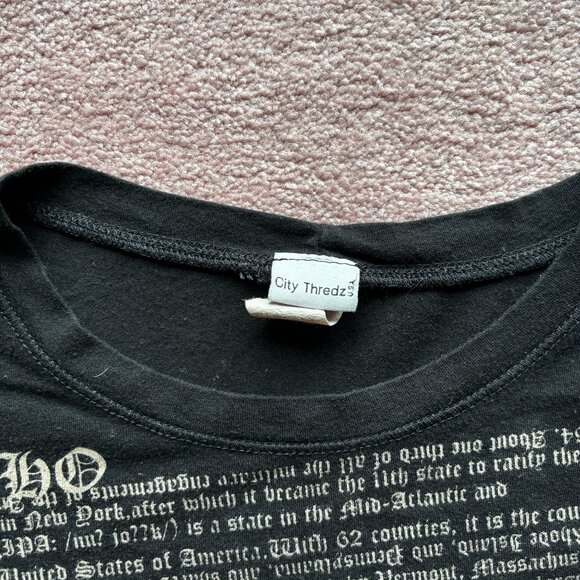 Vintage Y2K City Threads NYC New York Women’s T Shirt Black - Size M - Picture 3 of 4